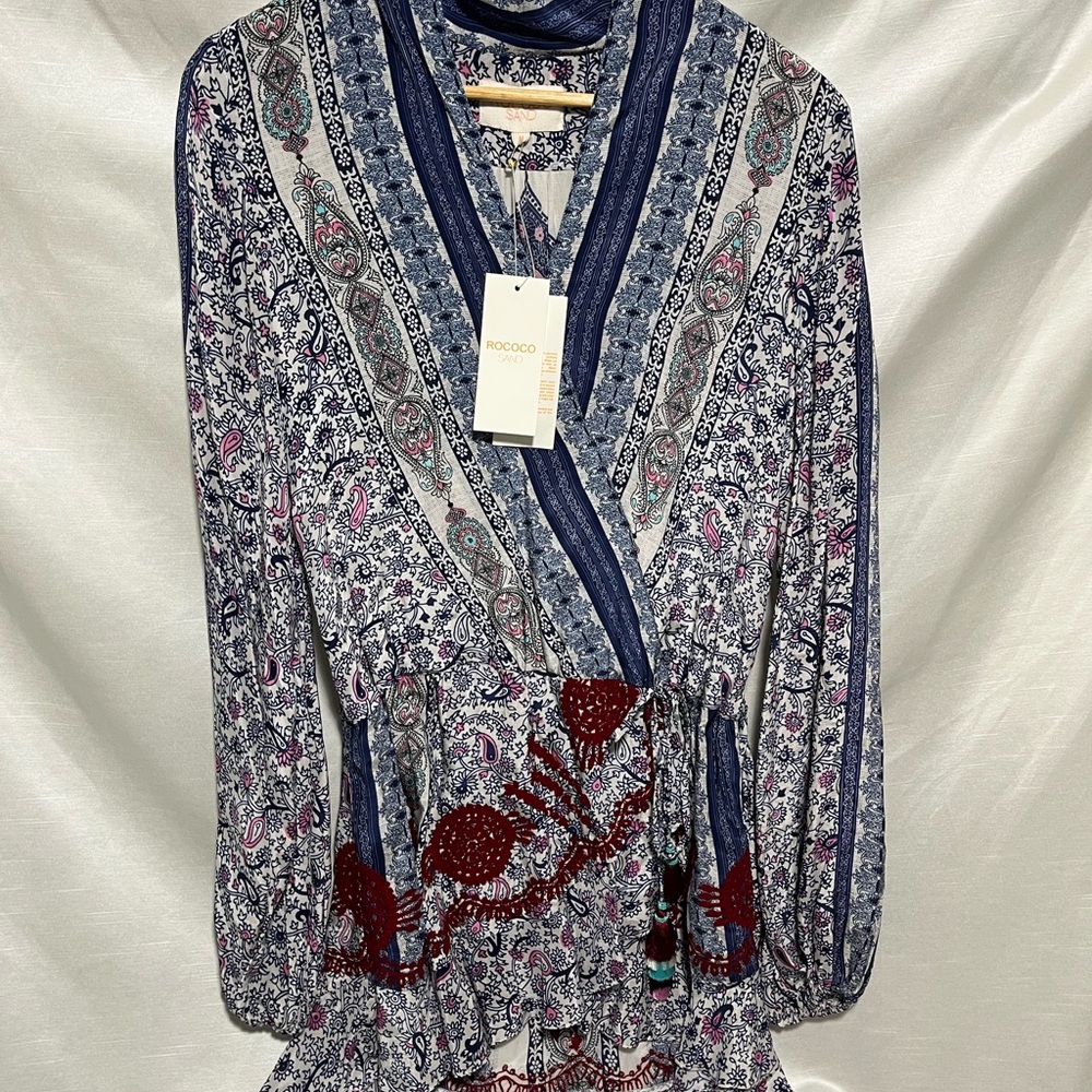 Rococo Sand Navy and Pink Floral Dress